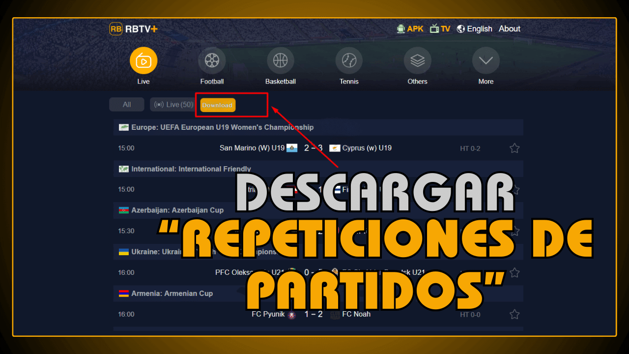 Descargar repeticiones de partidos