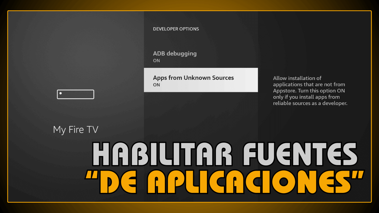 Habilitar fuentes de aplicaciones