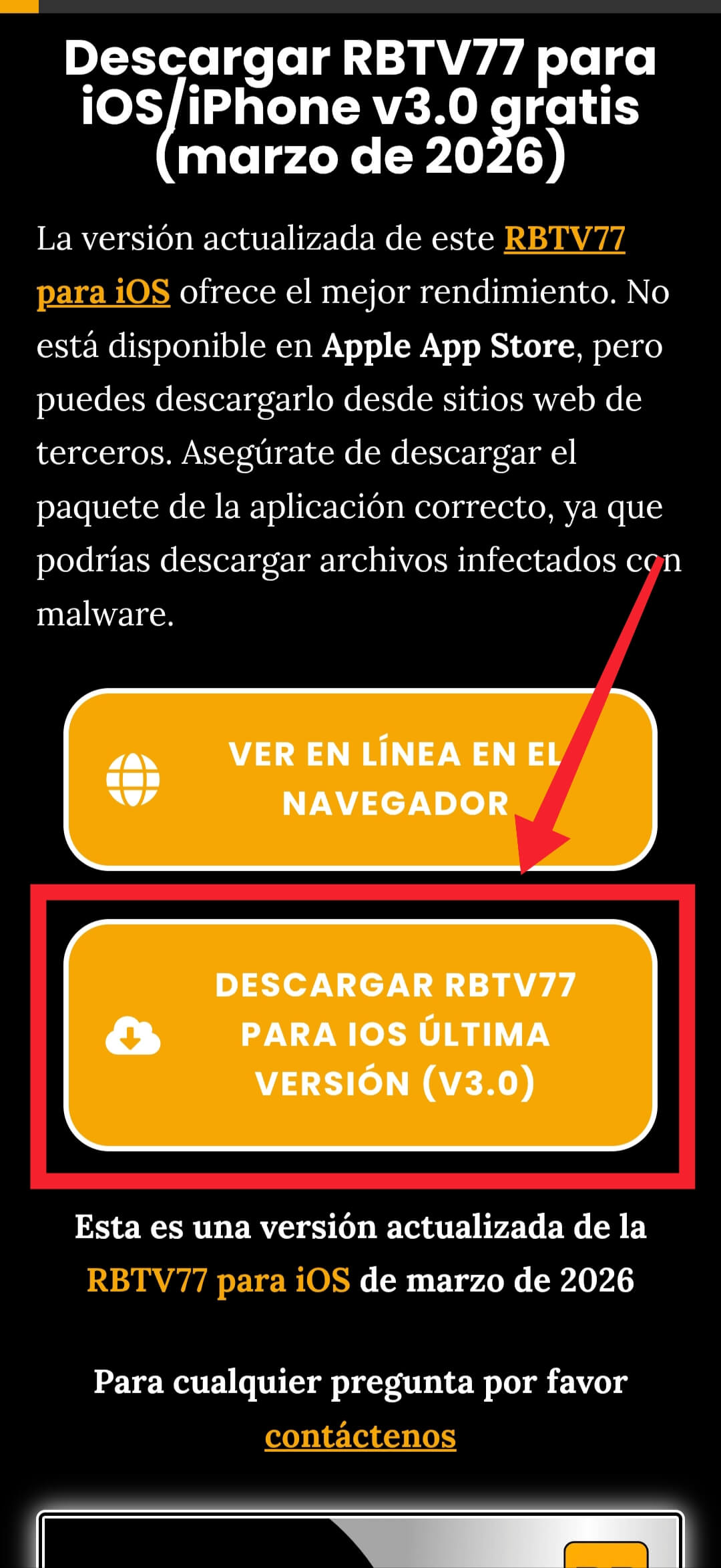 Descargue archivo IPA RBTV77