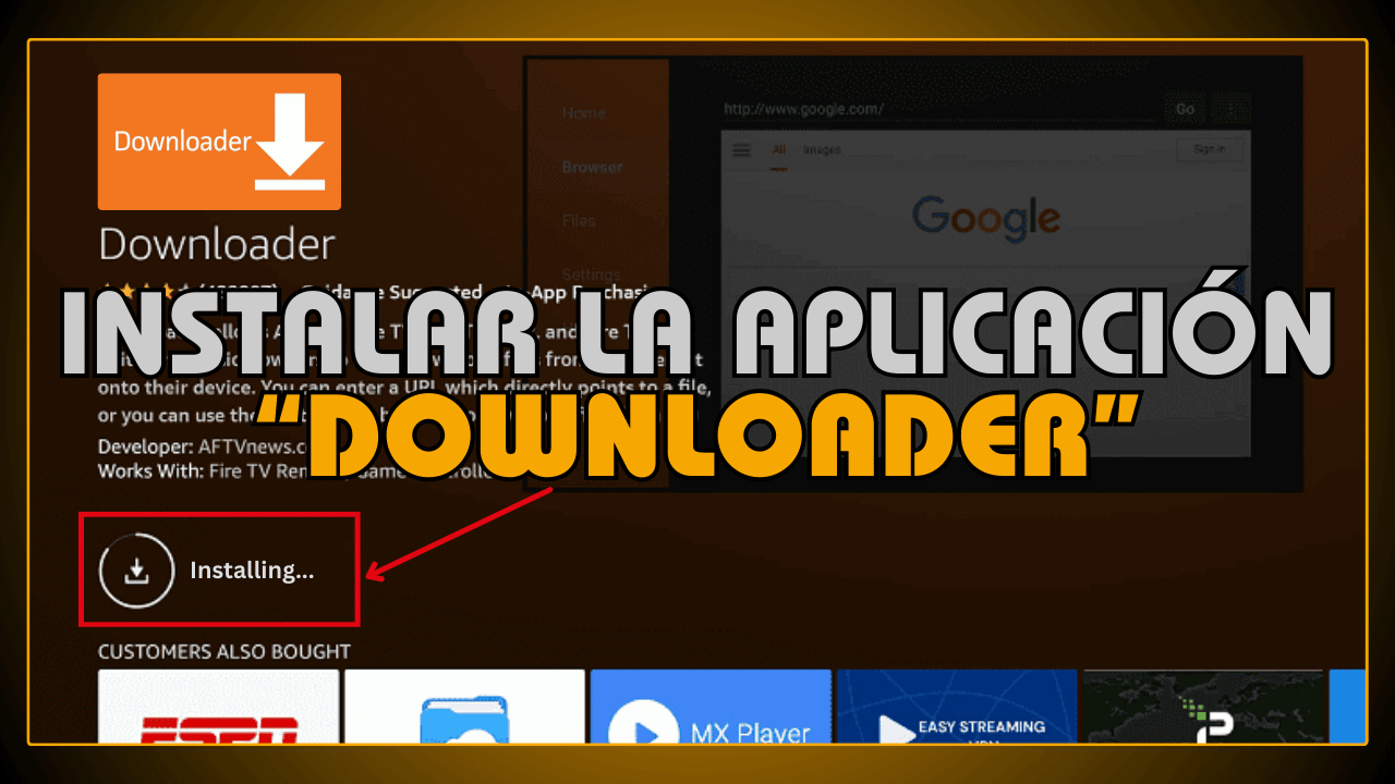 Instalar la aplicación Downloader