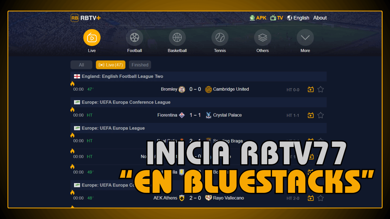 Inicia RBTV77 en BlueStacks